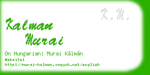 kalman murai business card